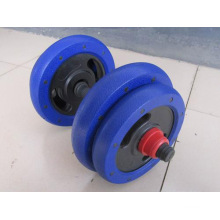 15kg 25kg Pair Plastic Iron Sand Dumbbell with PVC Bar